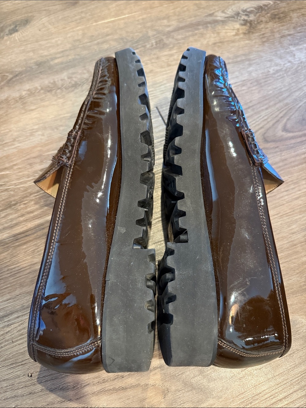 Susan Van Der Linde BrownPatent Loafers Size 41 US 9.5-10 - Picture 6 of 7